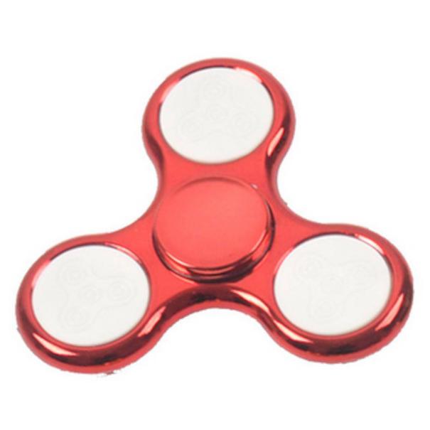 光る ハンドスピナー メタリックレッド Hand spinner ストレス解消 暇つぶし 脳トレ｜inkhonpo｜02