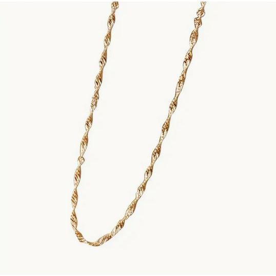 18 K ゴールドメッキステンレスチェーン ネックレス スクリュー