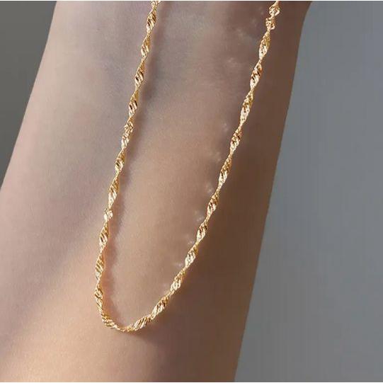 ゴールドメッキ チェーンネックレス　まとめ ゴールドロープチェーン、23Kゴールドメッキチェーンネックレス