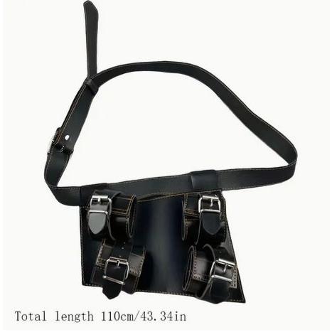 専用　2PTT／Warrior 2PTT 無機能モデル・コスプレ用小道具 PU レザー製刀剣用ホルダーベルト 2本用 ユニバーサル サムライ カタナ