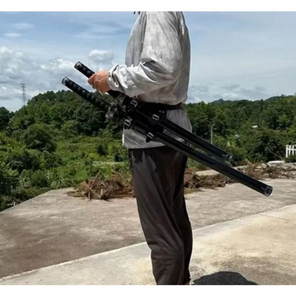 PU レザー製刀剣用ホルダーベルト 2本用 ユニバーサル サムライ カタナ