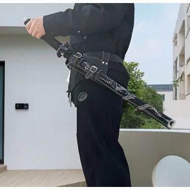 PU レザー製刀剣用ホルダーベルト 2本用 ユニバーサル サムライ カタナ