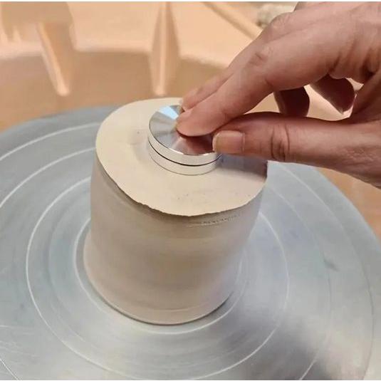 金属粘土彫刻用ターンテーブル 陶芸用トリミングスピナー アルミニウム