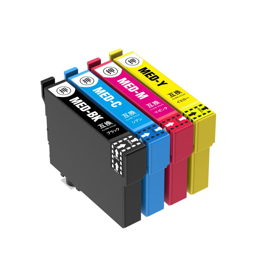 EPSON エプソン　互換　インク　MED-4CL メダマヤキ　4色　5セット インクラボ MED-4CL 4色パック(BK顔料)×5セット EPSON エプソン 互換