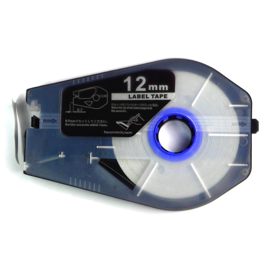 ラベルテープカセット　シルバー　Canon　TM-LBC各種 IDプリンター用 キヤノン（Canon） 互換 ラベルテープカセット TM-LBC12S 銀 シルバー