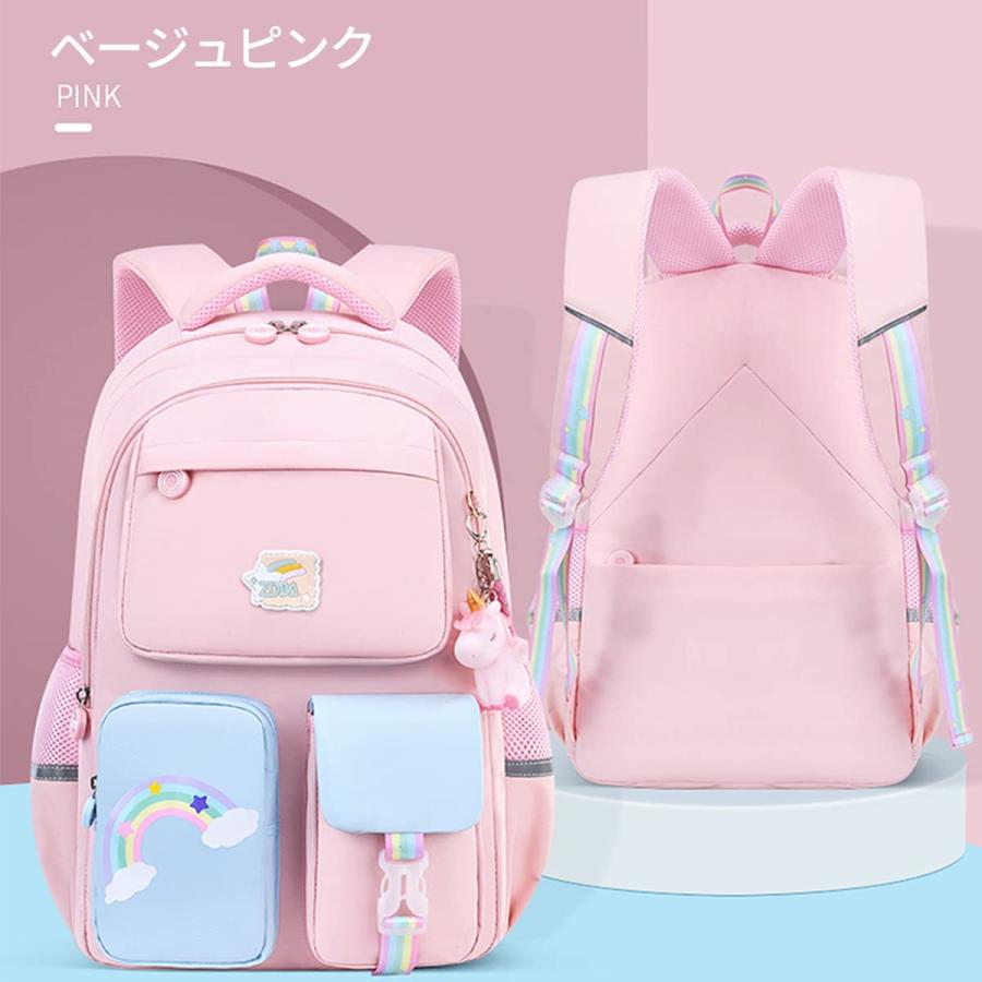 リュック キッズ 女の子 小学生 防犯ブザー チェストストラップ 低学年