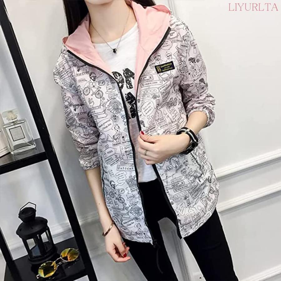 マウンテンパーカー レディース リバーシブル ウィンドブレーカー