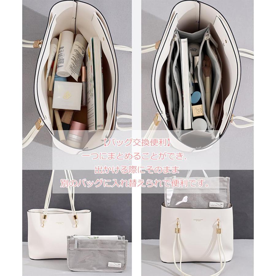 バッグインバッグ 自立 トートバッグ用 収納バッグ バッグインバッグ リュック 大容量 多機能 化粧品収納ポーチ 軽量 旅行 通勤 男女兼用 |  | 02