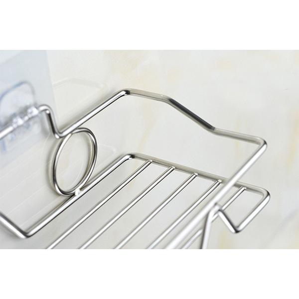 バスルーム 収納 ステンレス製 浴室ラック 粘着 お風呂 収納 バスルームラック キッチン収納 洗面所ラック 調味料ラック タオル掛け 【ラック２個＋フック４個】 |  | 07