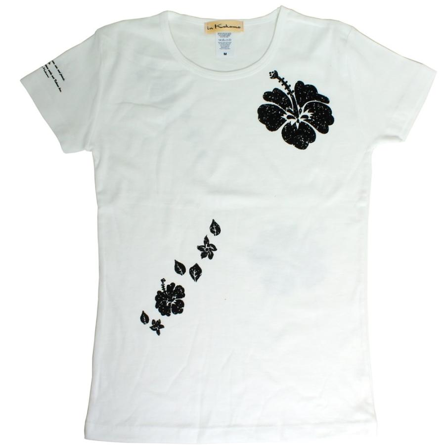 Tシャツ 半袖 レディース BIG ハイビスカス柄 S M L XL