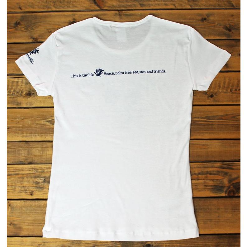 Tシャツ 半袖 レディース Wヤシ柄 S M L XL カジュアル ハワイ