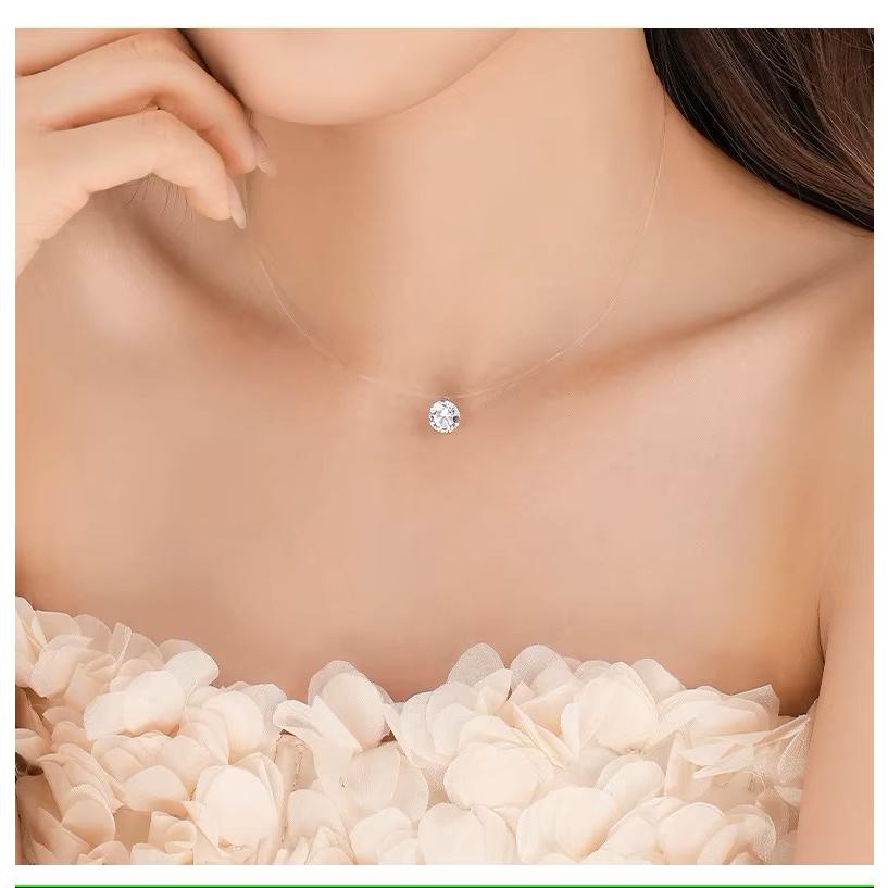 モアサナイト ネックレス 2ct 一粒 レディース ダイヤモンド の2,5倍の 