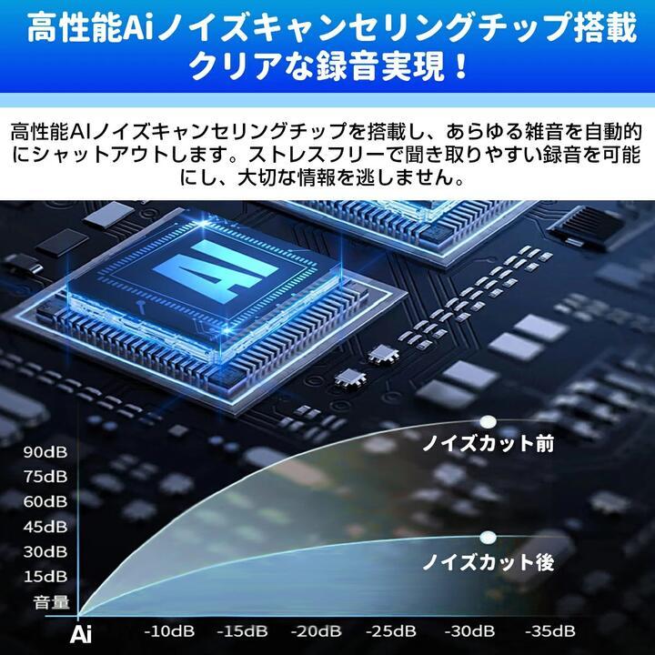 ボイスレコーダー AI ChatGPT 32GB 小型 AIボイスレコーダー