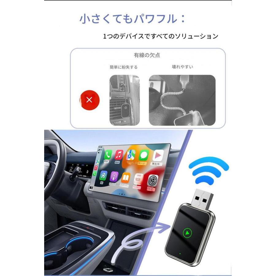 ワイヤレス カープレイ CarPlay ai box アダプター & Android Auto
