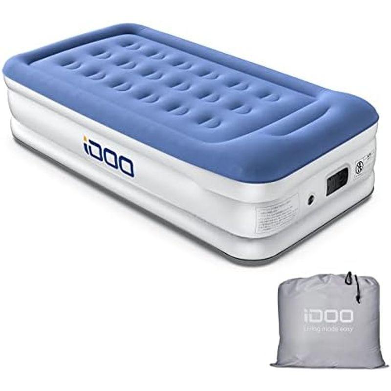 通販卸売り iDOO イドー エアーベッド 空気ベッド 電動ポンプ内蔵 枕付き 軽量 シングル 折り畳みベッド エアーマット 長さ190x幅100x厚さ