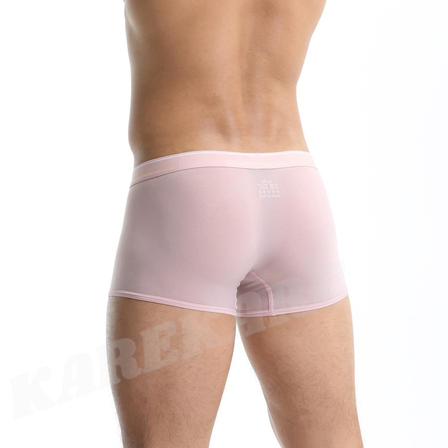 新商品入荷！ WANGJIANG/ワンジャン トランクス ボクサー メッシュ スケ感 通気性 放湿性 超ストレッチ アイスシルク フロントサイドオープン メンズ 男性 下着 |  | 08