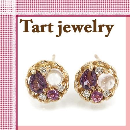 タルトのジュエリー レディース ピアス ロードライトガーネット ローズ 