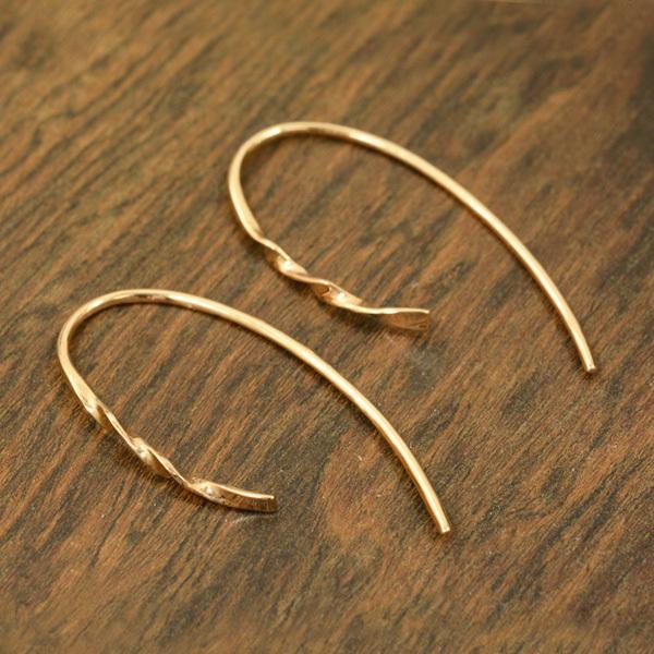 レディース フック ピアス 10金ピンクゴールド K10PG : イノセント