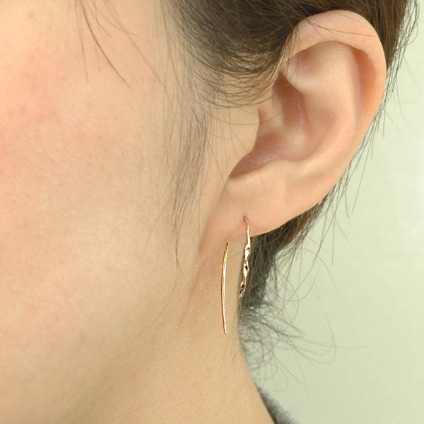 レディース フック ピアス 10金ピンクゴールド K10PG : イノセント