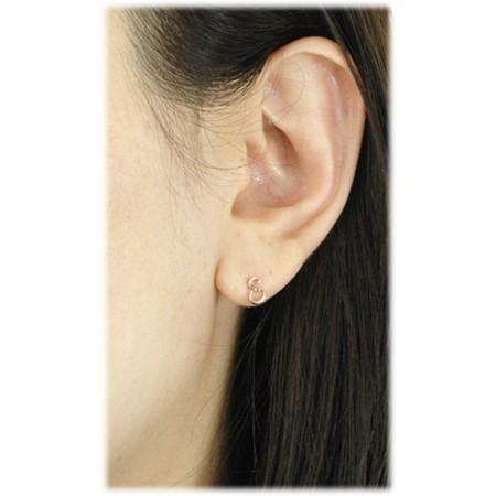 イニシャル ピアス 片耳 筆記体 E 10金 ゴールド K10 : イノセント