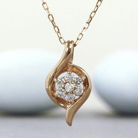 大人の雰囲気が煌びやかなネックレス ネックレス ダイヤモンド0.1ct 18金ピンクゴールド K18PG
