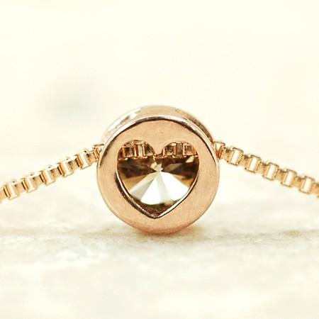 ネックレス ブラウンダイヤモンド0.1ct 10金ゴールド K10 Raffine 
