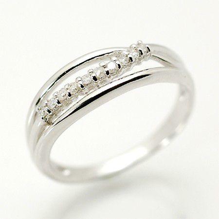 k10WG リング　ホワイトゴールド　ダイヤモンド　金 レディース リング ダイヤモンド 10金ホワイトゴールド K10WG