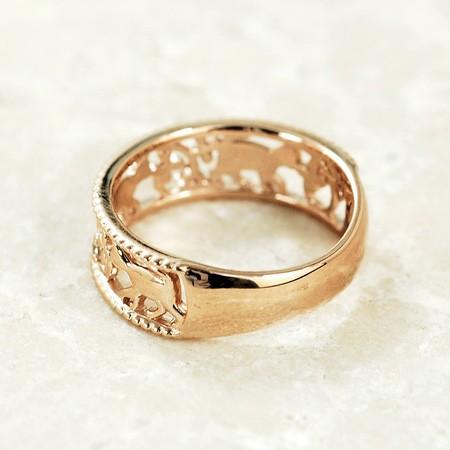とことこ歩くお散歩ネコのピンキー レディース ピンキーリング ダイヤモンド 10金ピンクゴールド K10PG_2