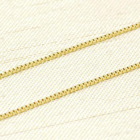 ネックレスチェーン ベネチアン 長さ40cm 太さ0.6mm 18金イエロー 