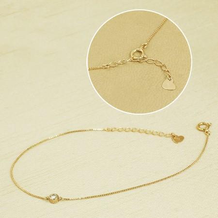 ブレスレット ダイヤモンド 0.1ct 18金 ゴールド K18 【Raffine 