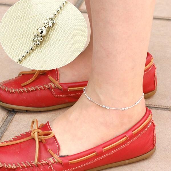 レディース アンクレット グラシュー 18金ホワイトゴールド K18WG