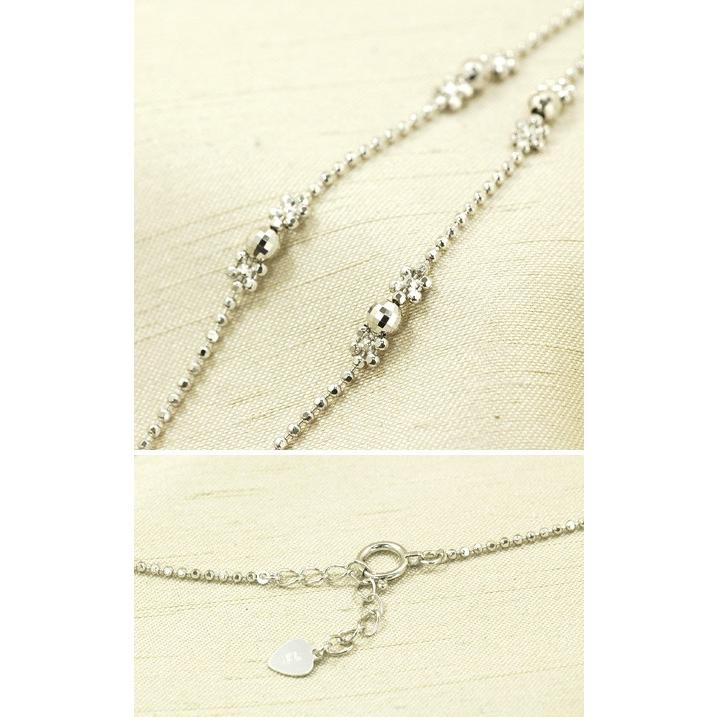 レディース アンクレット グラシュー 18金ホワイトゴールド K18WG