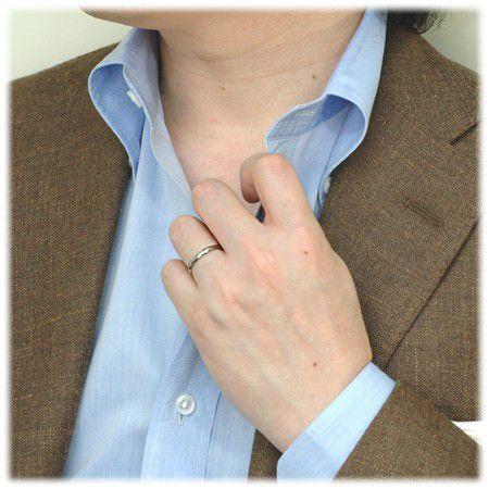 Amour アムール naitre メンズ コンビリング 18金ホワイトゴールド 18金ピンクゴールド K18WG K18PGの画像