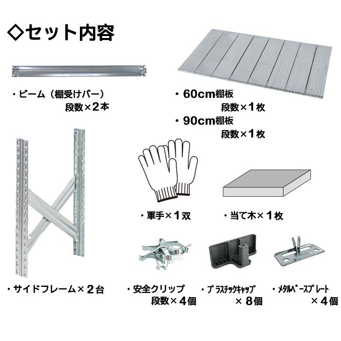 メタルシステム5段（奥行60cm）W1577xH1180 METALSISTEM メタル