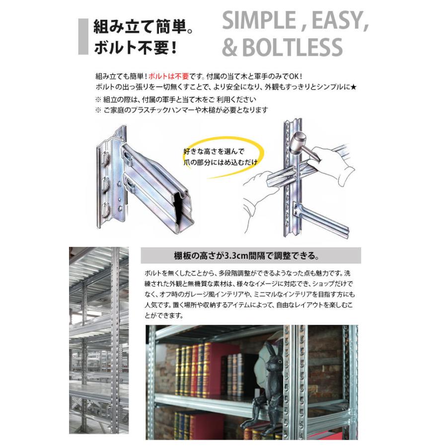 メタルシステム5段（奥行50cm）W1877xH1576 METALSISTEM メタル