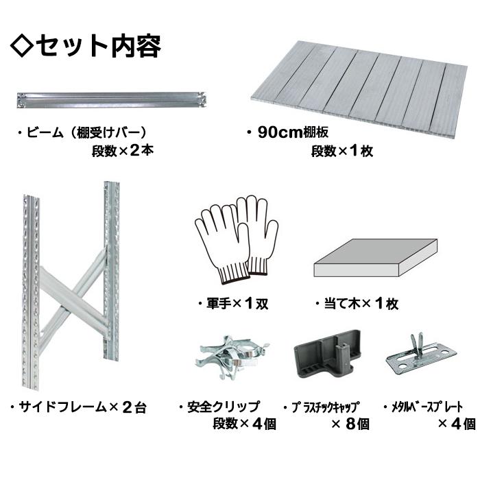 メタルシステム4段（奥行40cm）幅977 高さ1180cm スチールラック