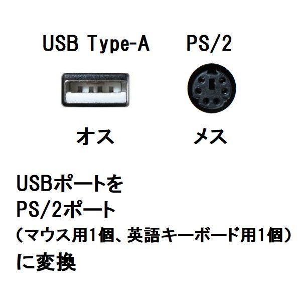 USBケーブル 変換ケーブル PS/2(マウス/キーボード)をUSB接続 USB-PS2 変換名人 ネコポス送料無料｜innovate｜02