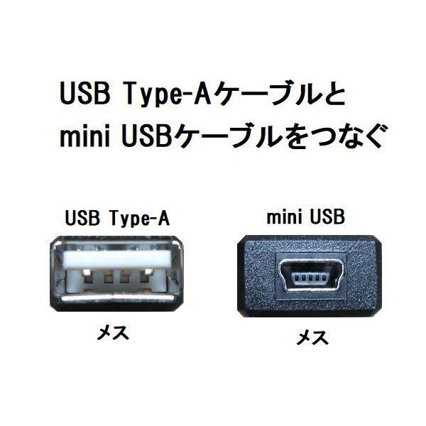 USB変換アダプター USB A(メス)→MiniUSB(メス) 変換名人 USBAB-M5BN ネコポス送料無料｜innovate｜02
