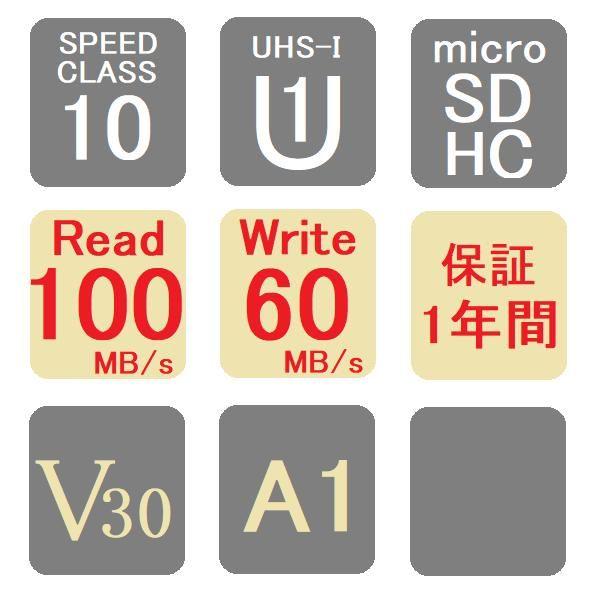 マイクロSDカード 32GB SanDisk MicroSDHC R:100MB/s W:60MB/s U3 V30 A1 クラス10 SDSQXAF-032G-GN6MN｜innovateg2｜03