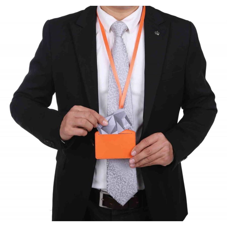 id ic カードケース カードホルダー 名刺 ホルダー 社員証ケース カード入れ suica pasmo パスケース 革 ブランド 横 薄型 2枚 リール クリップ ストラップ |  | 27