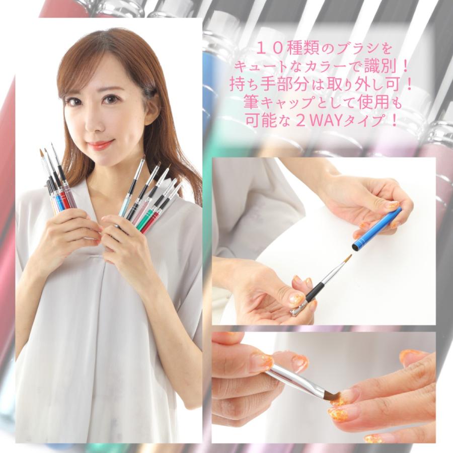 ネイルアートブラシセット 10本 ネイル パーツ 極細 ラインストーン ブラシスタンド ジェルネイル 筆 道具 夏 押し花 シンプル デザイン キット Nailart Brushset イノベーションファクトリー247 通販 Yahoo ショッピング
