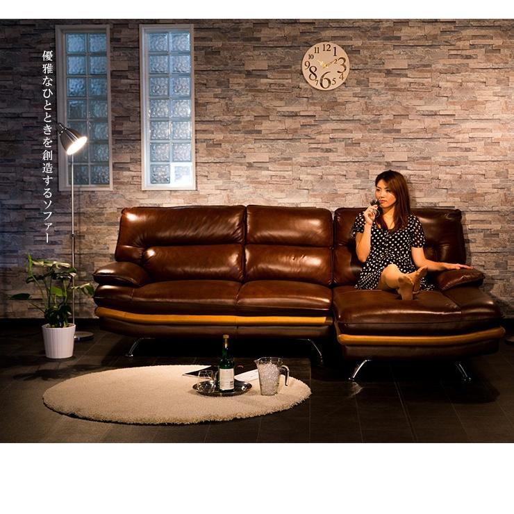 本革 カウチソファー ブラウン 3人掛けソファー セミアニリン 高級 牛革 L字 レザー フロアソファー ダークブラウン ワイド 新生活 Ln 009 イノベーションライフ 通販 Yahoo ショッピング