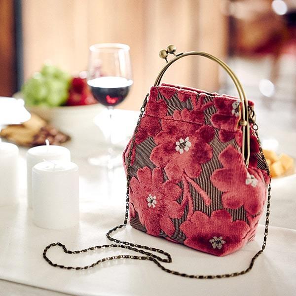 2WAYタイプのがま口ショルダーバッグ 亥之吉 ベンリーがま口 モケット