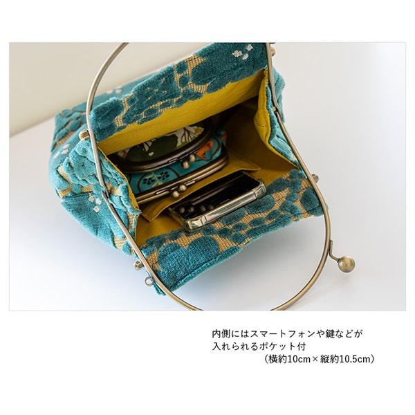 亥之吉 ベンリーがま口 モケットはなのわ スモーキーラベンダー 