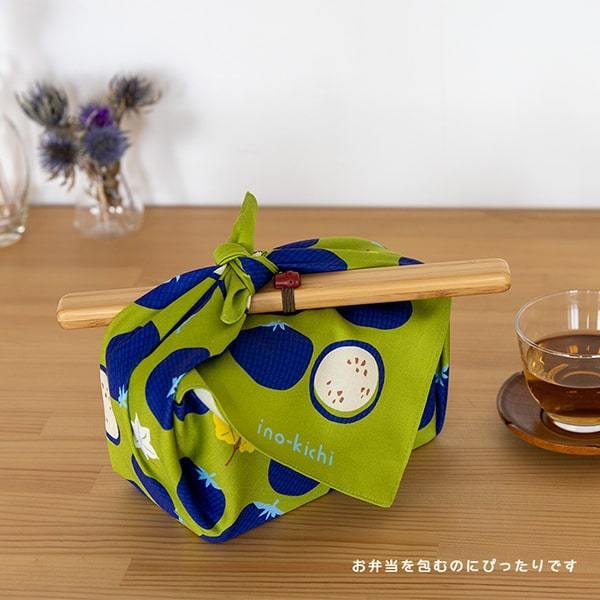 亥之吉 大判ハンカチ 「賀茂なす」京野菜シリーズ バンダナ お弁当包み