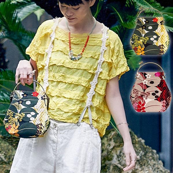 亥之吉 ベンリーがま口 しょくぶつえん 植物園 ボタニカル 2WAYタイプ 