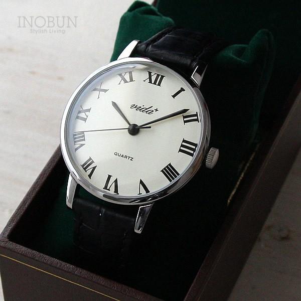 腕時計 VIDA+ Voyage(ヴォヤージュ) 腕時計 日本製 シルバー/ブラック（ベルト）｜inobun