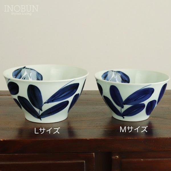SENAN 泉庵 丼L どんぶり 波佐見焼 日本製 うどん鉢 リーフ : INOBUN