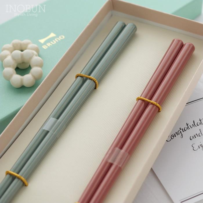 BRUNO（ブルーノ） ペア HASHI 夫婦箸＆箸置き BOXセット 日本製
