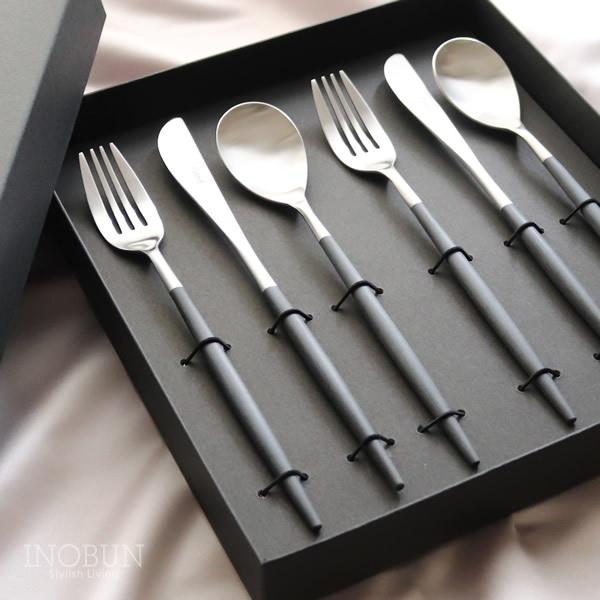 カトラリー Cutipol クチポール MIO ミオ ディナー6本セット ブラック ギフトボックス入り ご結婚祝い 新生活 御祝い 国内正規取扱品 クリスマス | Cutipol | 08